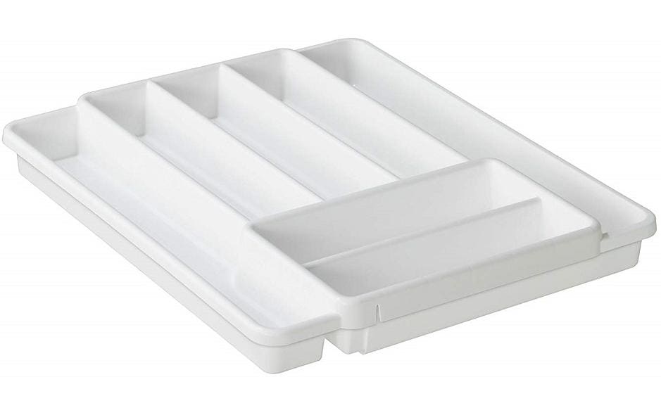 Rotho Casier à couverts Domino Blanc