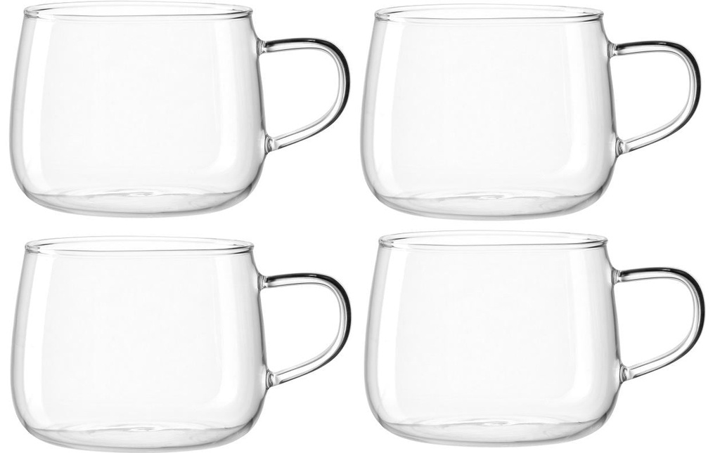 LEONARDO Tasse à thé Tè per te 450 ml, 4 Pièce/s, Transparent