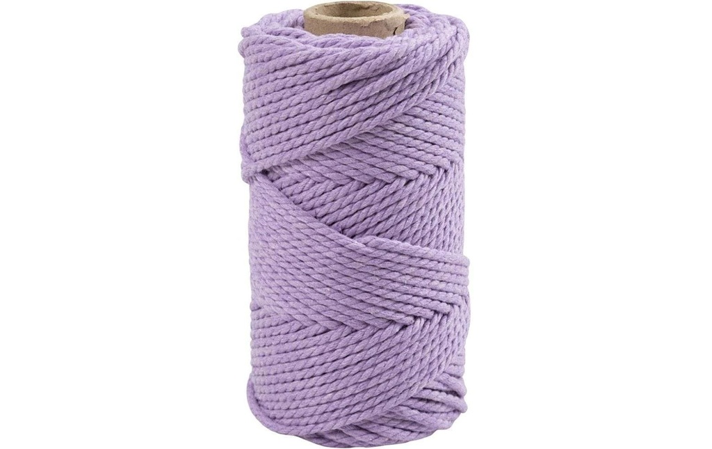 Creativ Company Fil de coton Corde à macramé 330 g Lilas