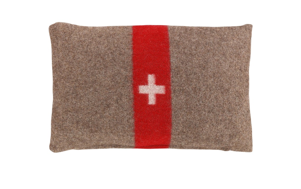 Eskimo Coussin Armée 40 x 60 cm, Rouge/Brun