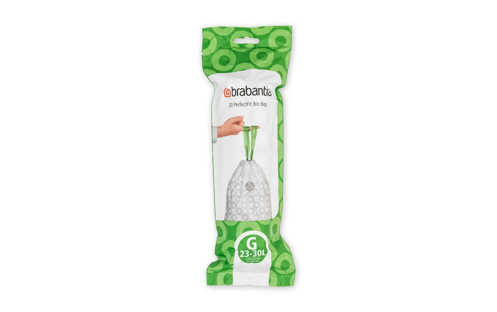Brabantia Sac à ordures ménagères PerfectFit 30 l, 20 Pièce/s