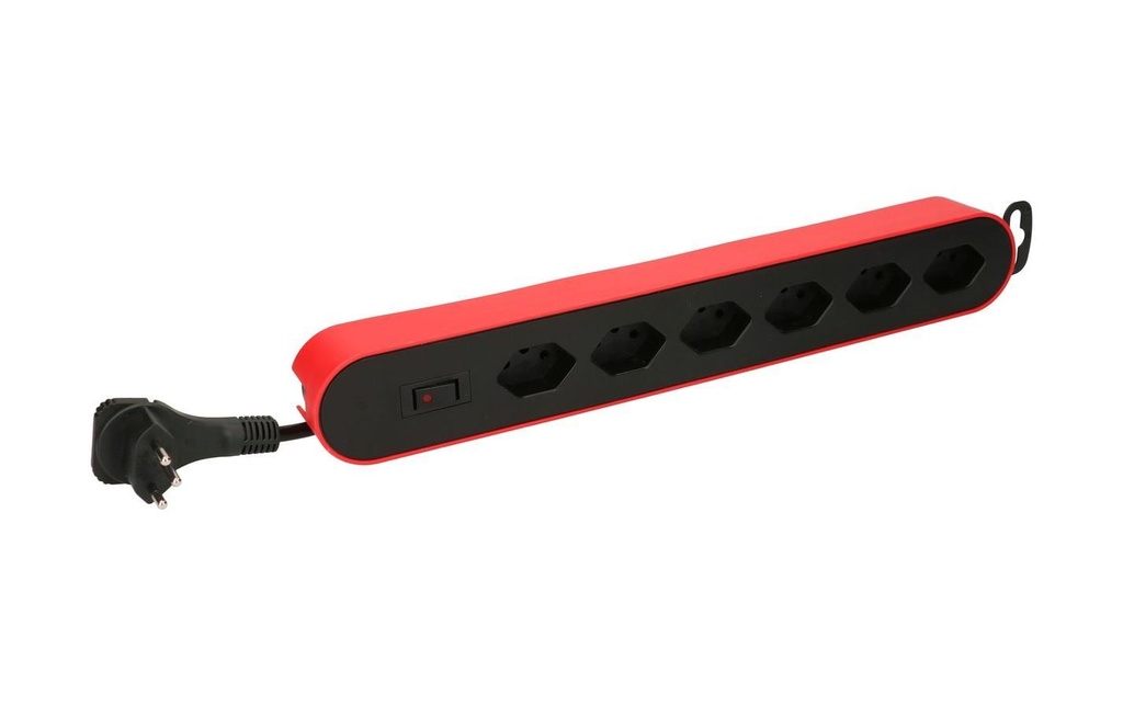 Max Hauri Bloc multiprises Design Line 6x T13 rouge