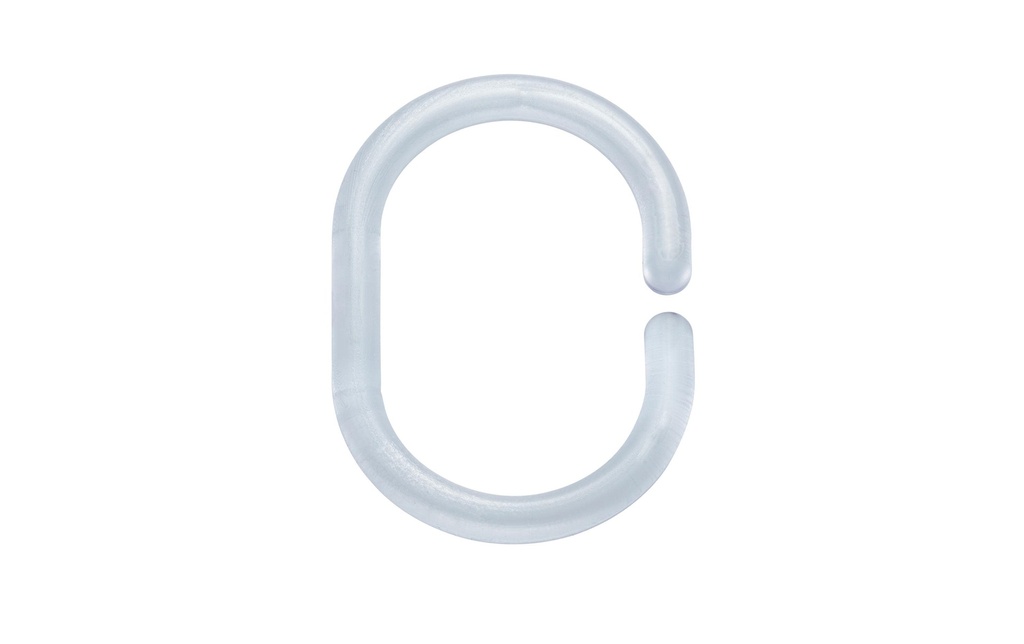 diaqua® Crochets pour rideau de douche Basic 12 pièces, Transparent