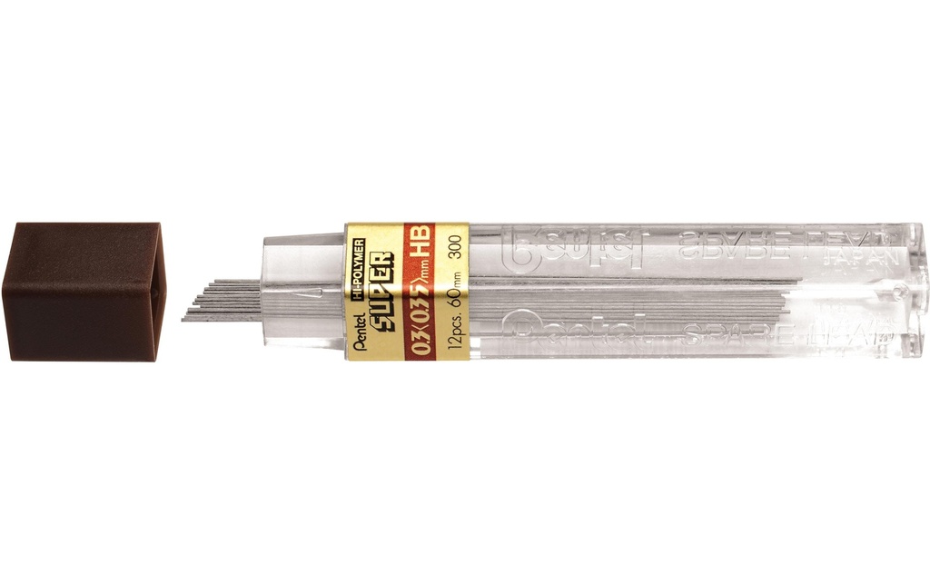 pentel Mine de crayon Hi-Polymer Super 0.3 mm, HB