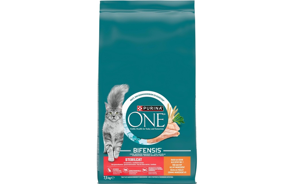 Purina ONE Alimentation sèche Sterilcat poulet & blé 7.5 kg