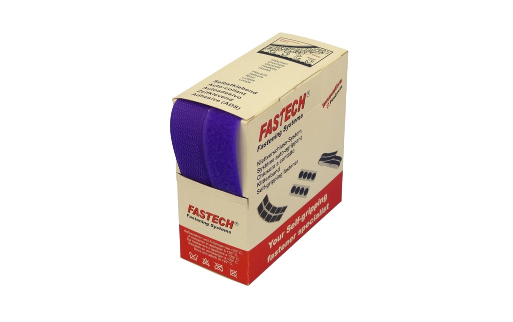 FASTECH Boîte de bande auto-agrippante Violet