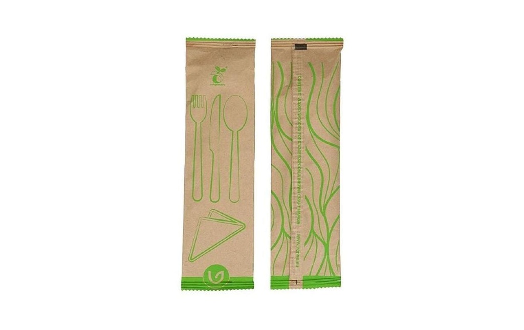 Verive Sets de couverts jetables 4 pièces 100 Pièce/s Brun