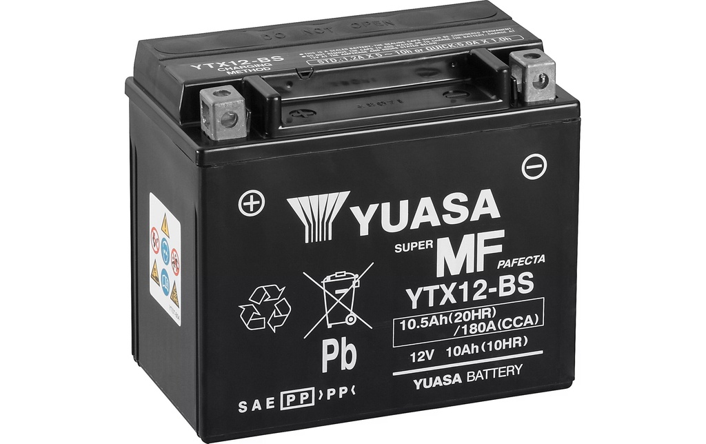 YUASA Batterie de moto AGM 12V/10.5Ah/180A