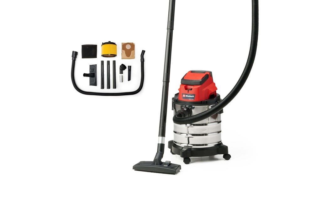 Einhell Aspirateur à déchets humides/secs sans fil TC-VC 18/20 Li S Solo