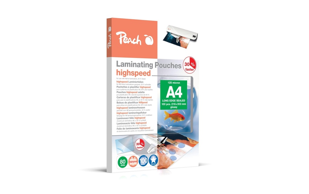 Peach Film laminé Highspeed 100 pièces