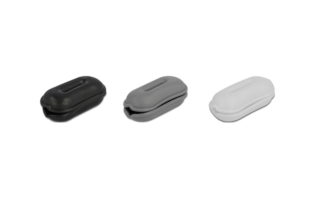 Delock Enrouleur de câble ovale, 3 jeux 68 x 32 x 27 mm