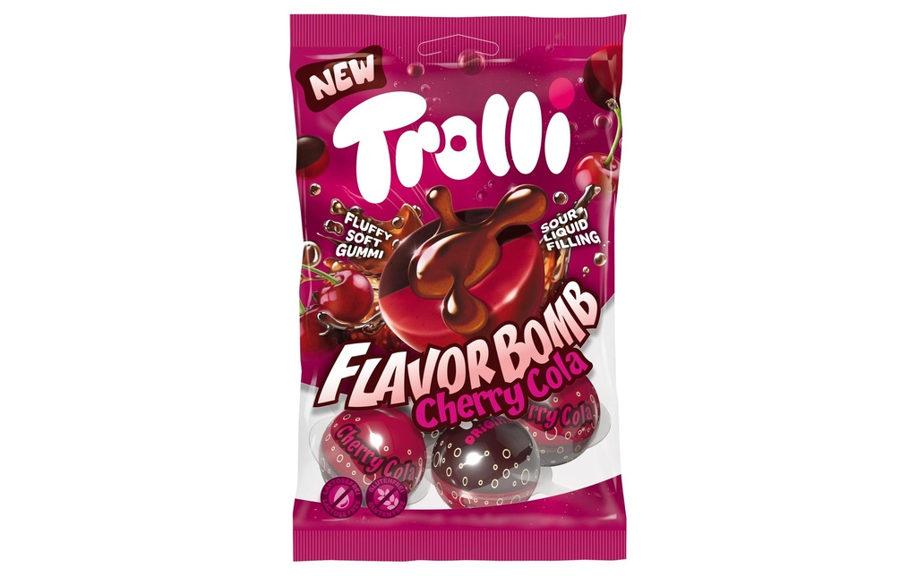 Trolli Bonbons gommeux Flavorbomb Cherry Cola 75 g