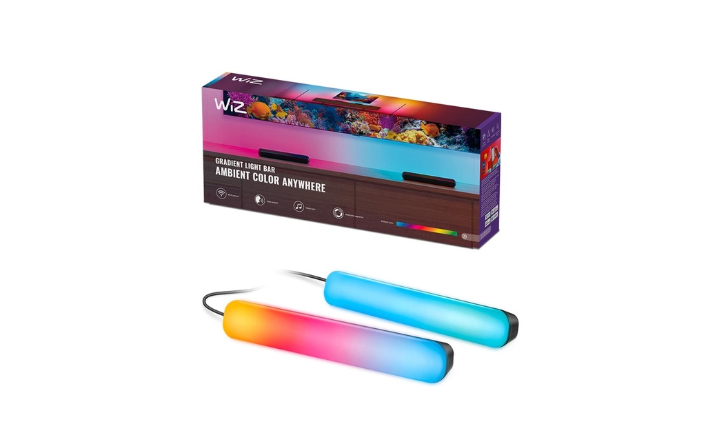 WiZ Barres lumineuses à gradient RGBIC, pack de deux