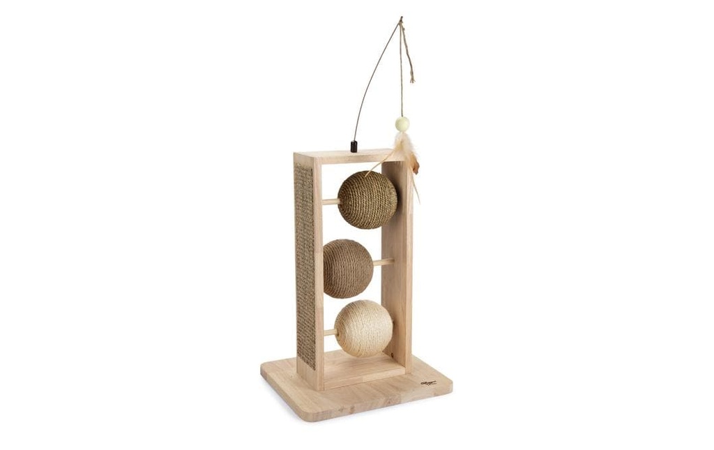 Designed by Lotte Balles à gratter bois/jute 49,5 x 29,5 x 34.5 cm