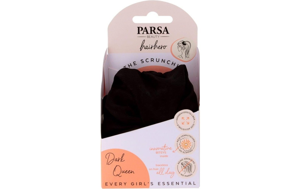 Parsa Beauty Hair Hero Scrunchie, Dark Queen 1 pièce