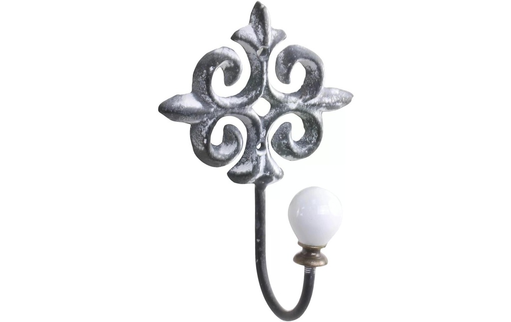 Chic Antique Crochet mural Antique 13 x 8.5 x 6 cm , Gris