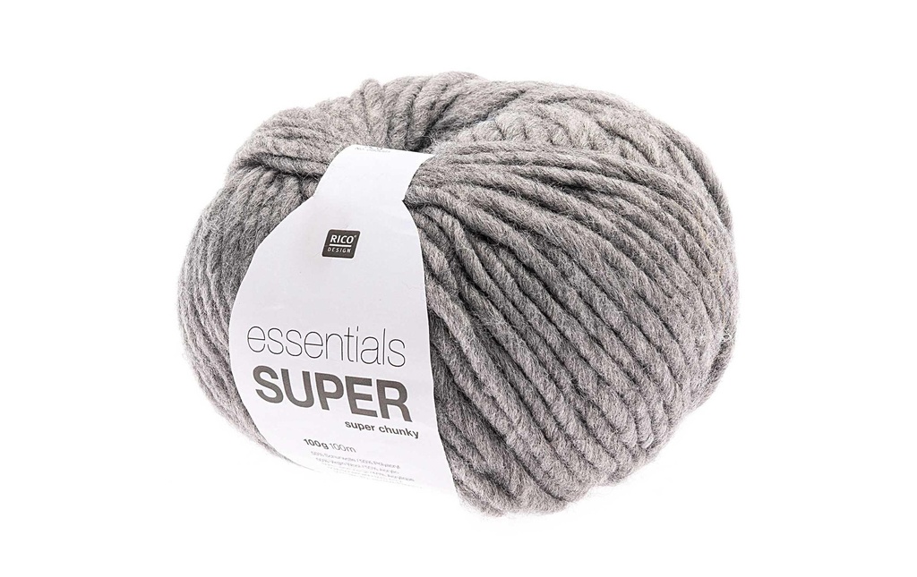 Rico Design Laine Essentials Super Super Chunky 100 g Gris clair