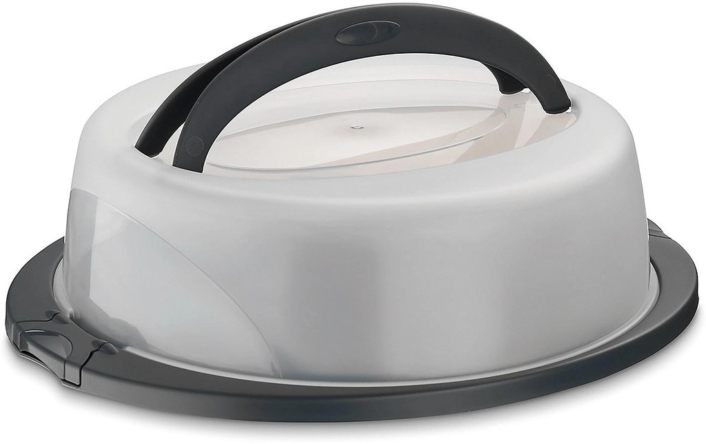 Kela Boîte de transport pour cake Deli Blanc/Gris foncé