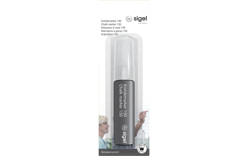 Sigel Marqueur craie liquide Blanc