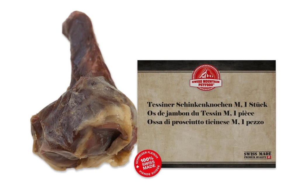 Swiss Mountain Petfood Os de jambon du Tessin M, 200 - 280 g
