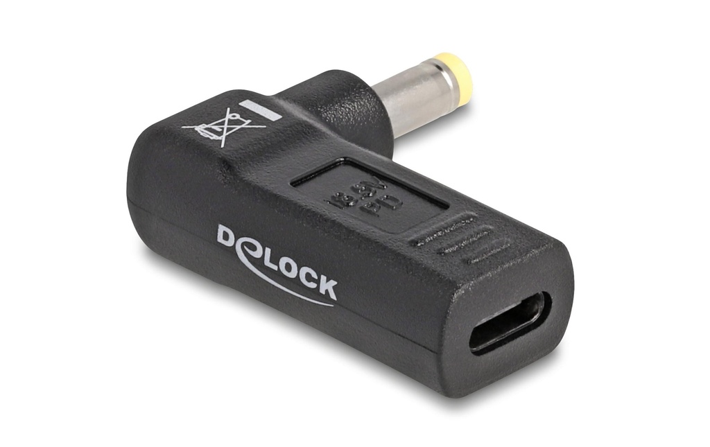 Delock Adaptateur USB-C vers HP 4.8 x 1.7 mm angulé à 90°