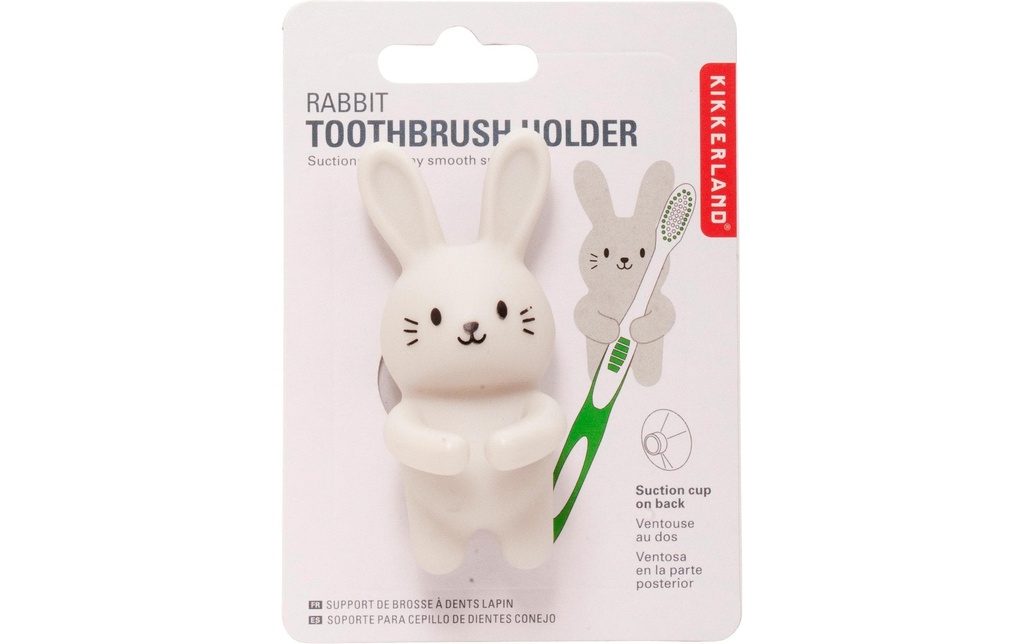 Kikkerland Porte-brosse à dents Lapin Blanc