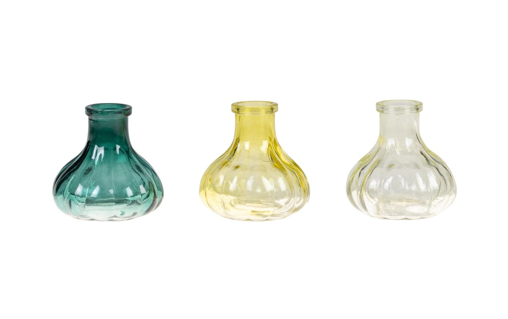 CHALET Ensemble de vases Stripes 3 pièces, 7 cm, Vert