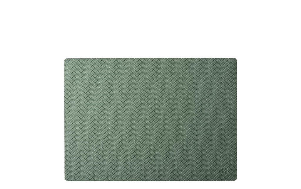 Lunasol Set de table Braid d'ambiance Elements PVC, Olive 45 x 32 cm