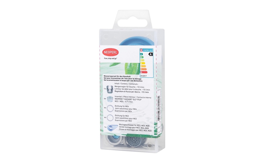NEOPERL Kit d'économie d'eau Cascade SLC AC 14 pièces, M22 / M24
