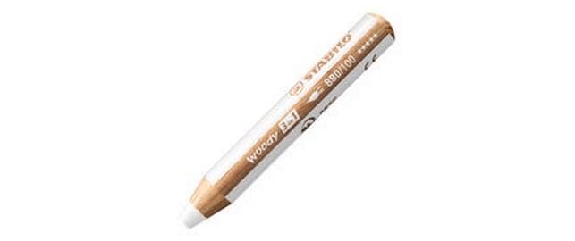 STABILO Crayons WOODY 3 en 1 blanc