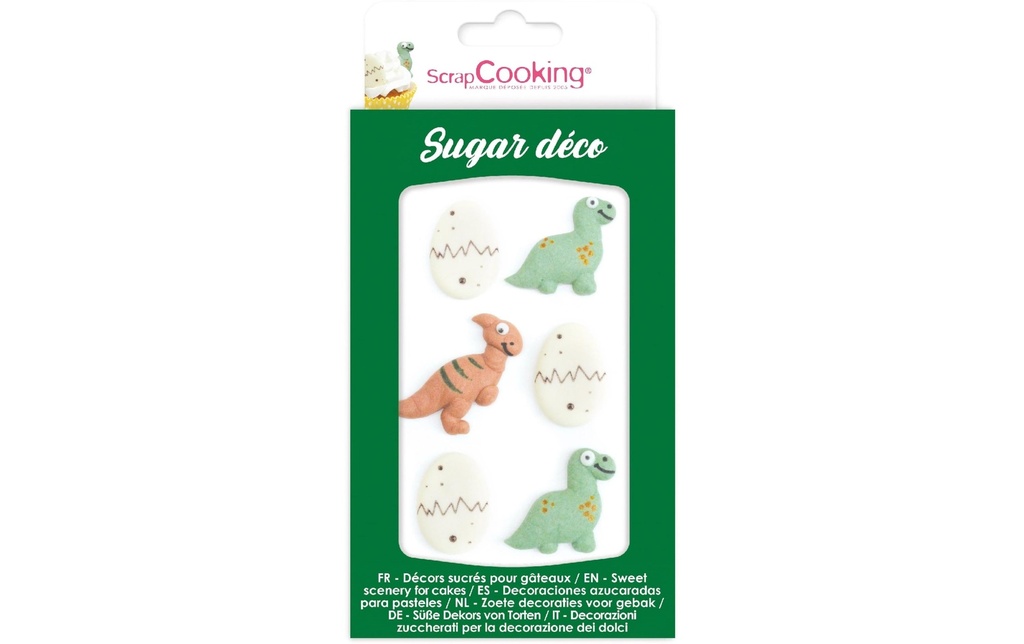 ScrapCooking Décors en sucre Dino 6 pièces