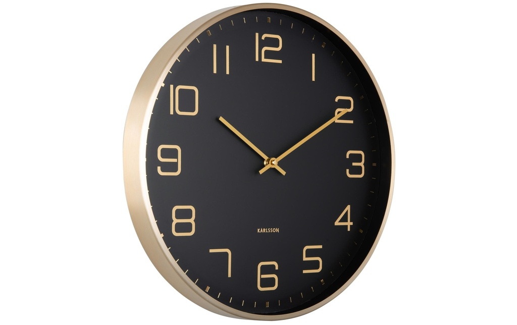 KARLSSON Horloge murale Elegance Glow Black