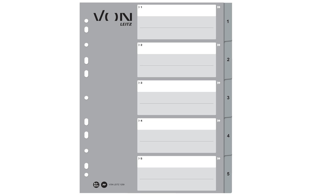 VON Registre A4, 1-5