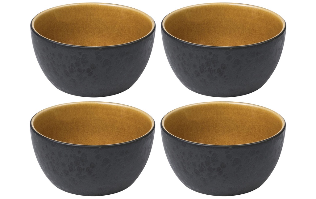 Bitz Coupelle apéritif 14 cm, 4 Pièce/s, Noir/Ambre