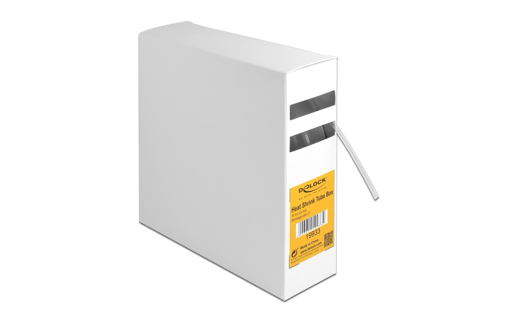 Delock Gaine thermorétractable 15 m x 2.4 mm Transparent
