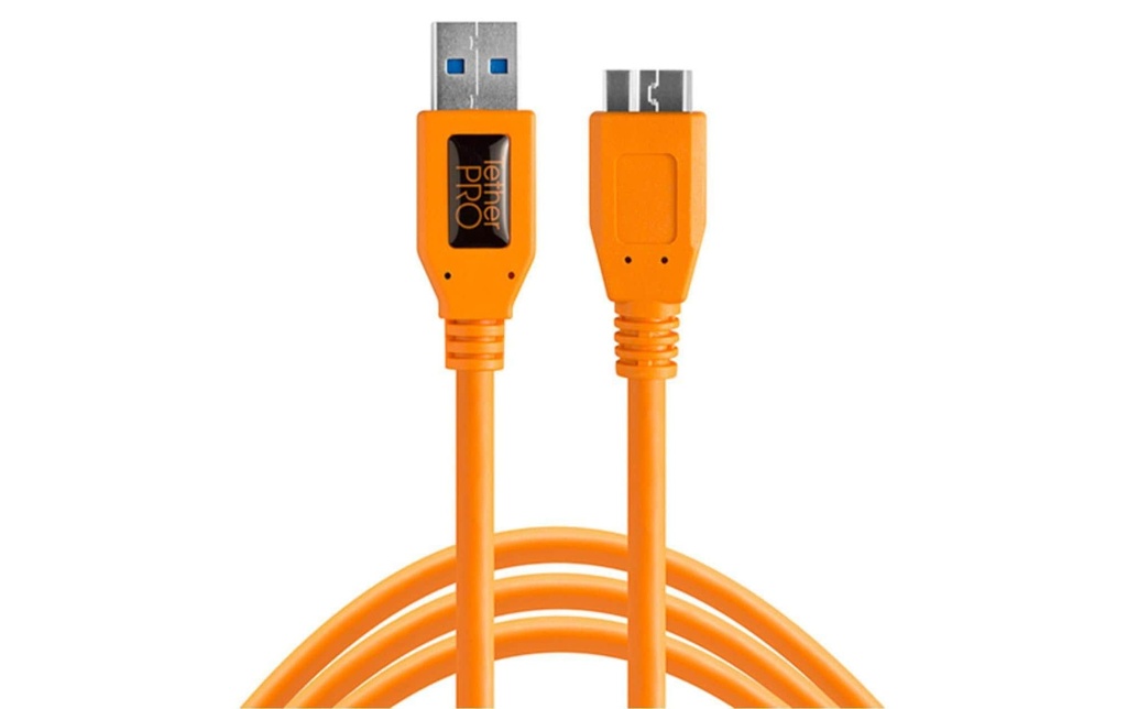 Tether Tools Câble TetherPro USB 3.0 A / Micro B 4.6 mètres – orange