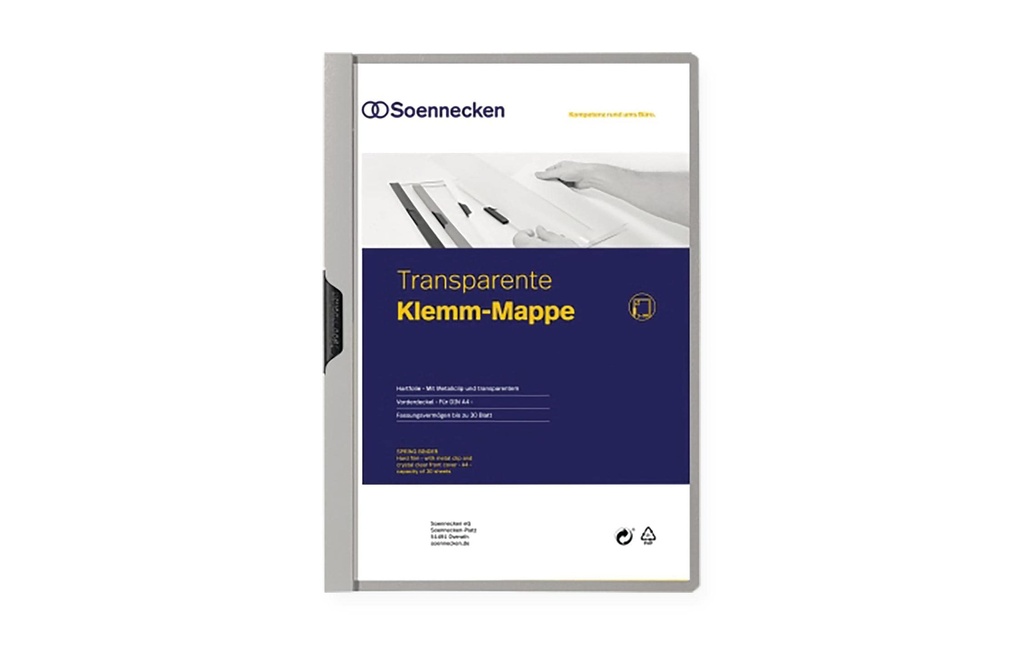Soennecken Chemises à clip A4, Gris