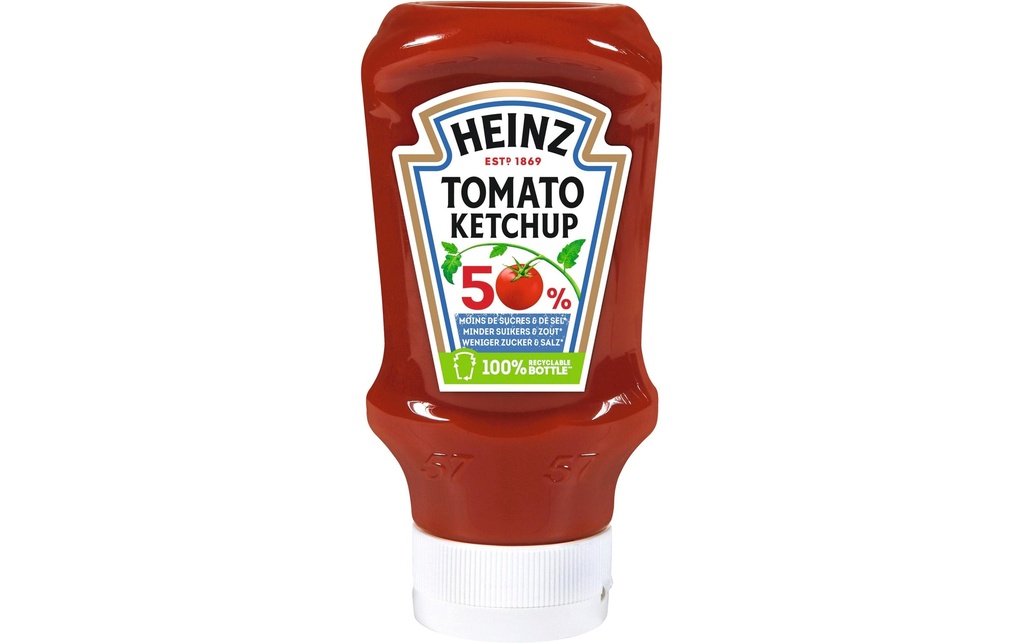 Heinz Ketchup de tomates 50% moins de sucre 545 g