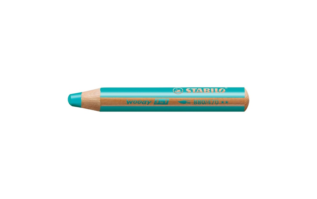 STABILO Crayons WOODY 3 en 1 turquoise