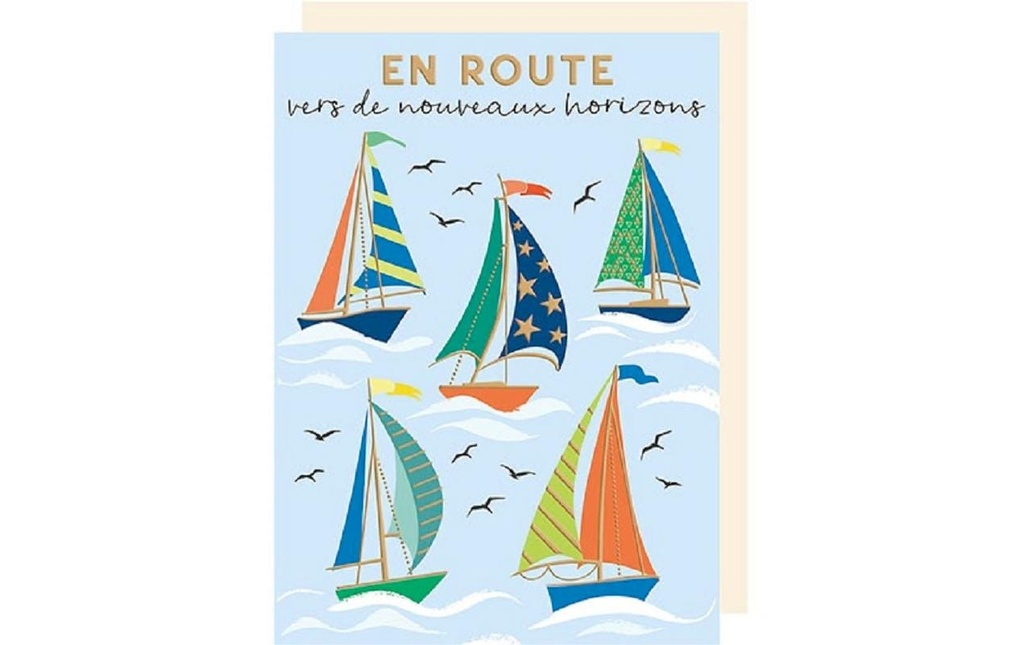 Cart Carte d’adieu En Route 22 x 31 cm