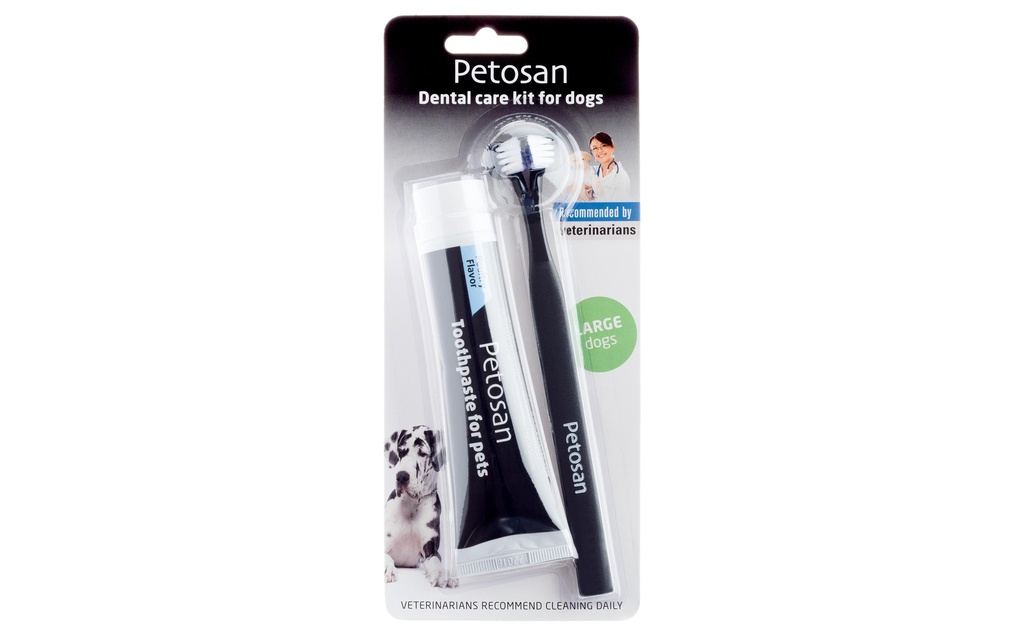 Petosan Nettoyage des dents Kit dentaire Dentifrice & brosse, L