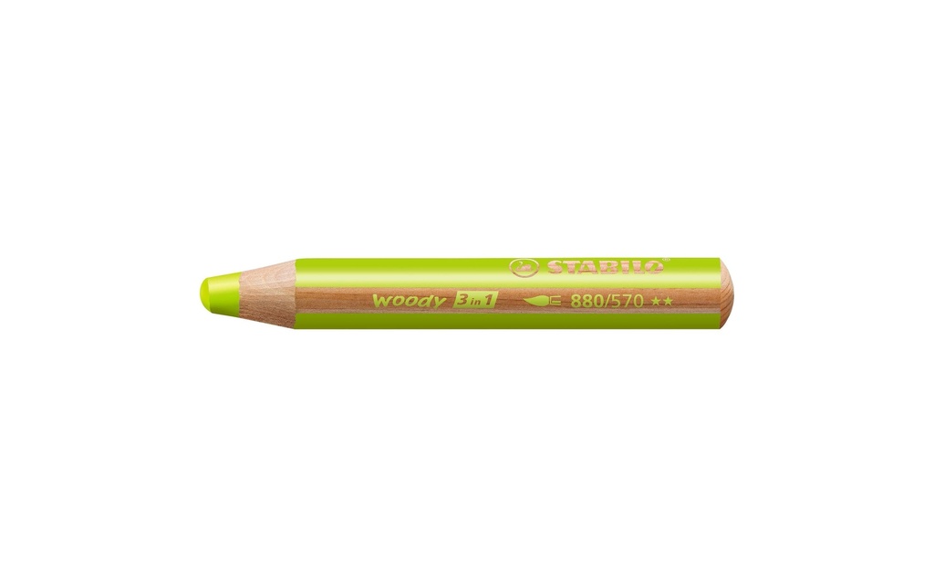 STABILO Crayons WOODY 3 en 1 vert clai