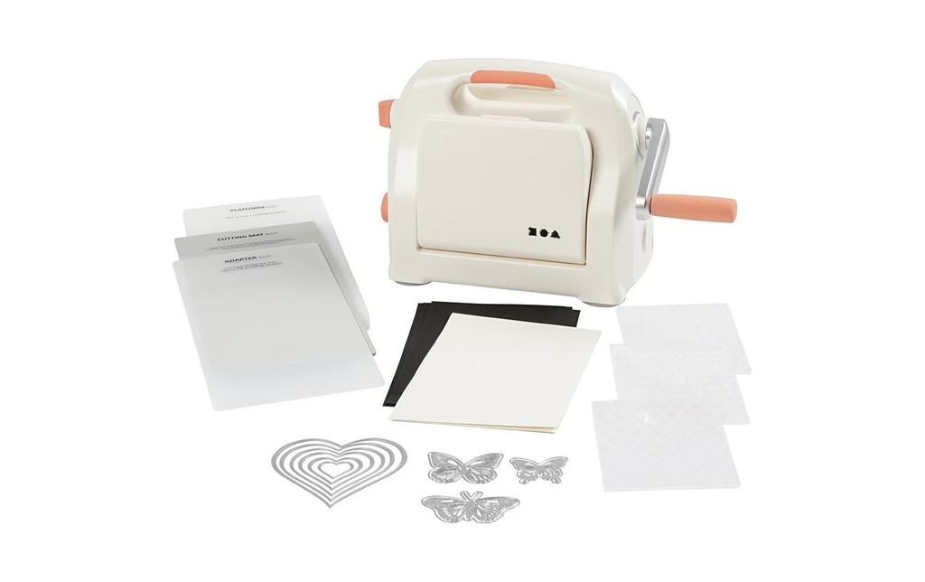 Creativ Company Machine à estamper et à gaufrer Kit de démarrage A5 ,  feuilles