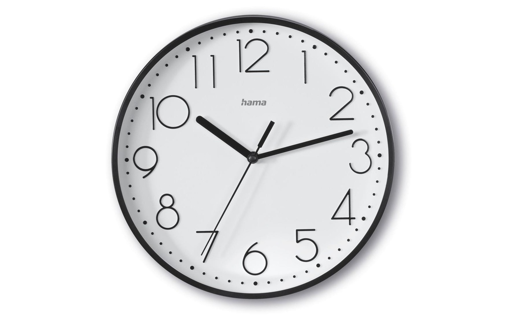 Hama Horloge murale Salina Ø 22 cm, Noir