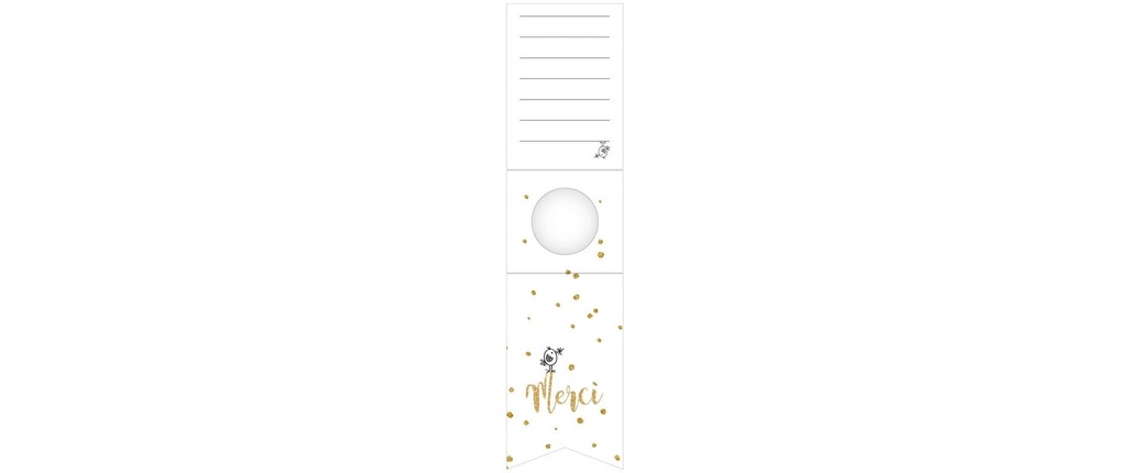 Braun + Company Porte-bouteilles Merci, 2.8 x 7 cm