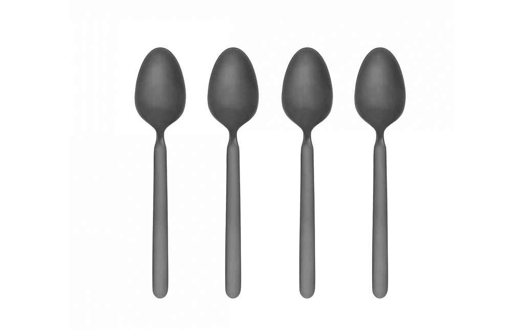 Blomus Cuillère à expresso Stella 4 pièces, Noir