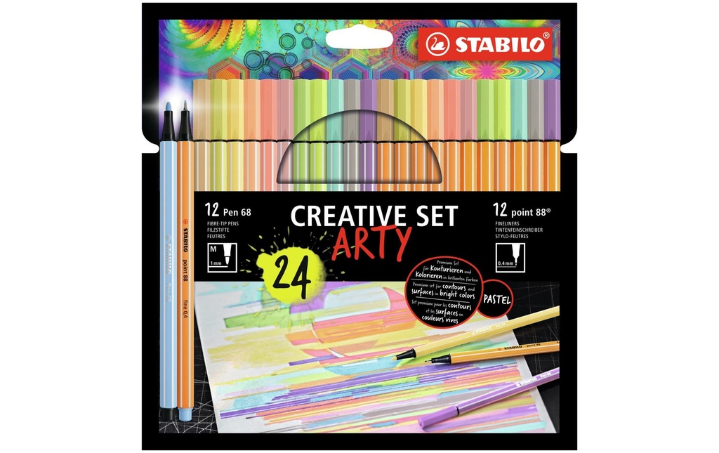 STABILO Point 88/Pen 68 ARTY étui (24 pces)