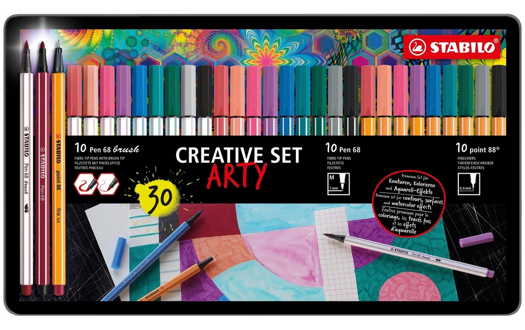 STABILO Set créatif ARTY 30x étui mét. (30 pces)