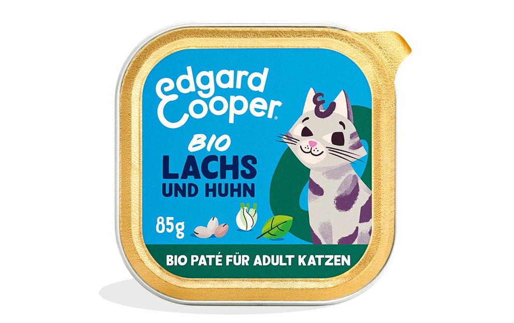 Edgard & Cooper Alimentation humide Adult Bio Saumon & Poulet, 16 x 85g