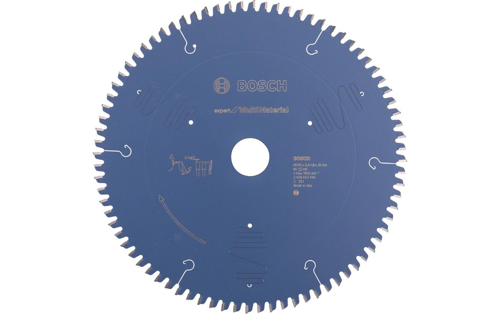 Bosch Professional Lame de scie circulaire Expert for Wood, 250 x 30 x 2.4 mm, Z 80